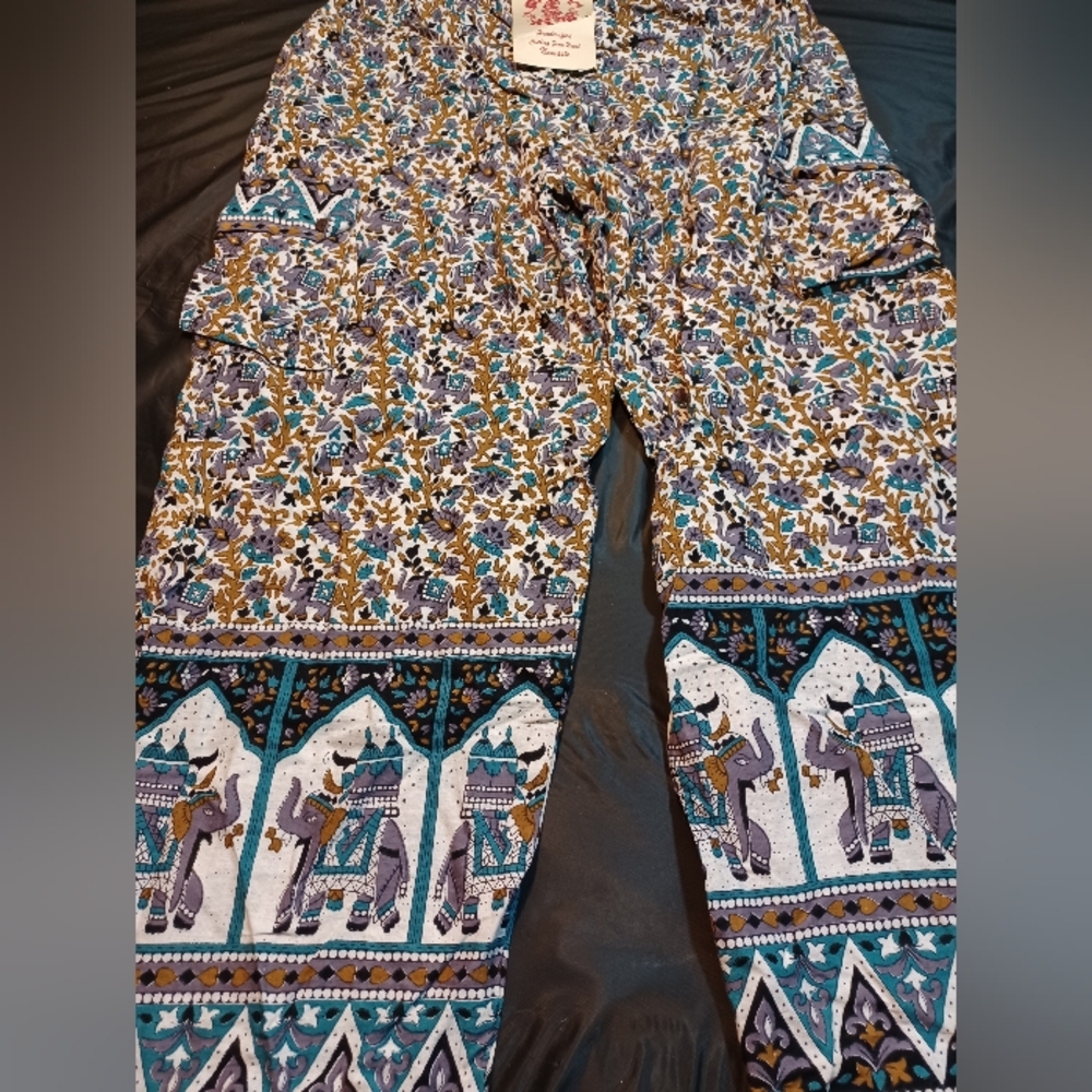 Harem Elephant Print Pants